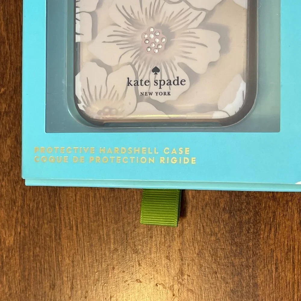 New in Box Kate Spade iphone 6.1 case floral with crystals